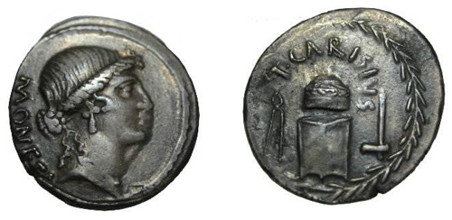 carisia roman coin denarius
